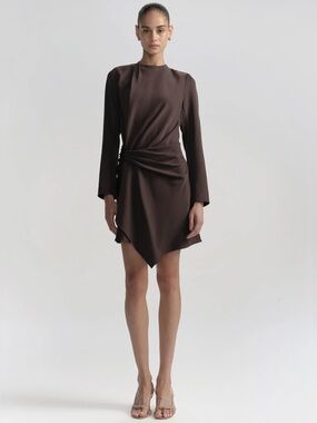 A.L.C. Kay mini dress in ganache NWT